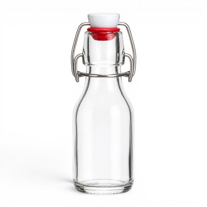 100 ml Bügelflasche mit Bügelverschluss – leere Produktansicht auf Weiß