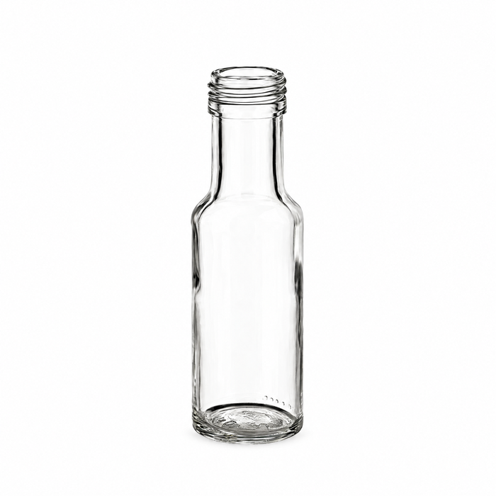 100 ml Dorica Klar – leere Produktansicht auf Weiß