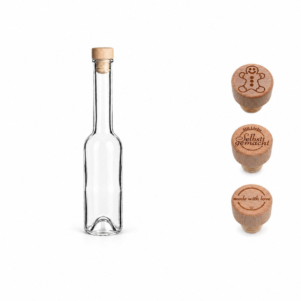 Sinfonie 200 ml mit Gravurkorken – Motiv wählen – Flasche und Gravurkorken ohne Texttafel