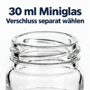 30 ml Einmachglas Rund – Glas- und Materialansicht