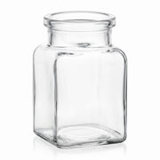 150 ml Korkenglas Eckig (ohne Verschluss) – leere Produktansicht auf Weiß