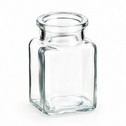 150 ml Korkenglas Eckig (ohne Verschluss) – Glas- und Materialansicht