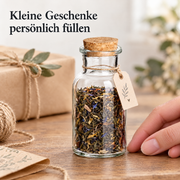 125 ml Korkenglas rund aus Klarglas mit Korken – Detail