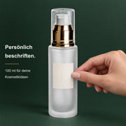 100 ml Lotionflasche Matt Glas mit Lotionpumpe – Beschriften
