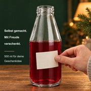 500 ml Saftflasche – Glas- und Materialansicht