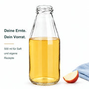 500 ml Saftflasche – Glas- und Materialansicht