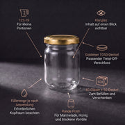 Form und Eigenschaften des Helix-Glases 125 ml – Deckelfarbe Gold