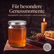Genussmoment mit einem gefüllten Helix-Glas 125 ml – Deckelfarbe Silber