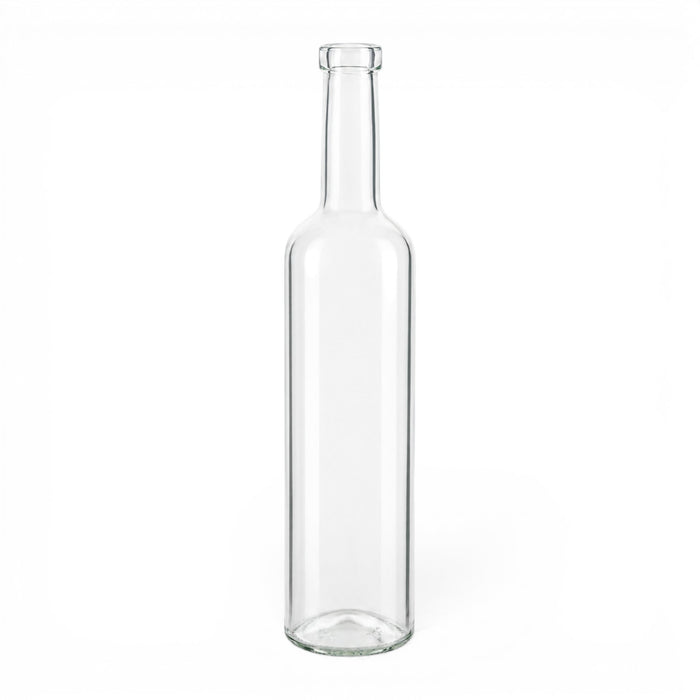 500 ml Bordeaux Glasflasche mit Korkmuendung