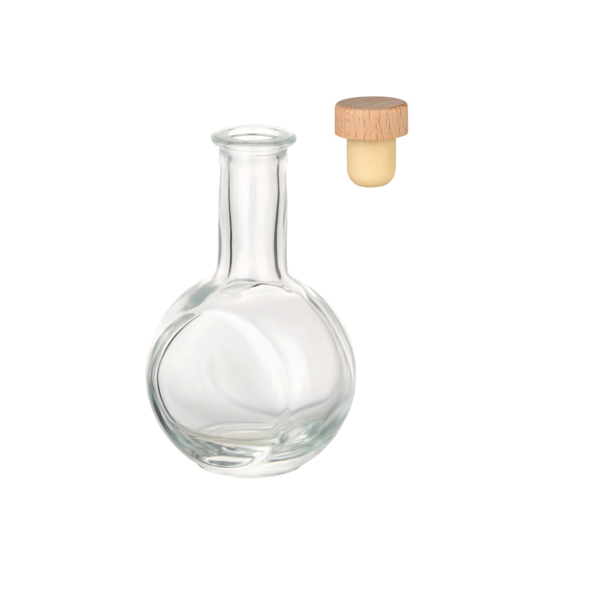 50 ml Flasche Liquor mit Holzgriffkorken