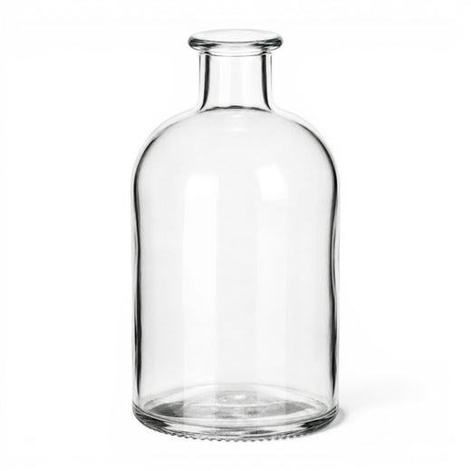 250 ml Apothekerflasche rund aus Klarglas