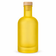 250 ml Klassikflasche frosted Gelb mit Holzgriffkorken