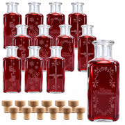 100 ml Apotheker Quadrat mit Weihnachtsgravur – 12er-Mix