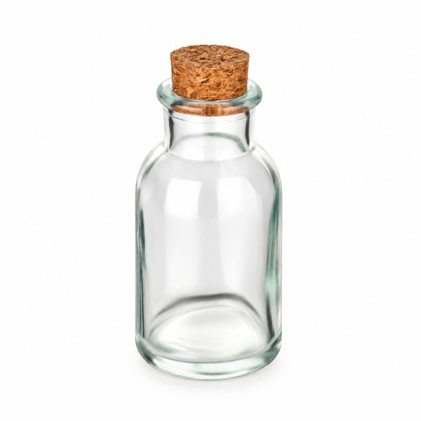 Clear Bottle 60 ml leer mit passendem Presskorken
