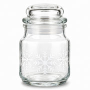 Schneeflockenglas 100 ml mit Glaskorken – Set