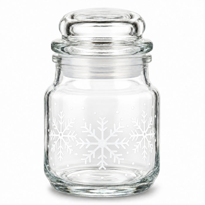 Schneeflockenglas 100 ml leer mit passendem Glaskorken