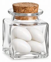 Korkenglas eckig 50 ml mit Presskorken – Set