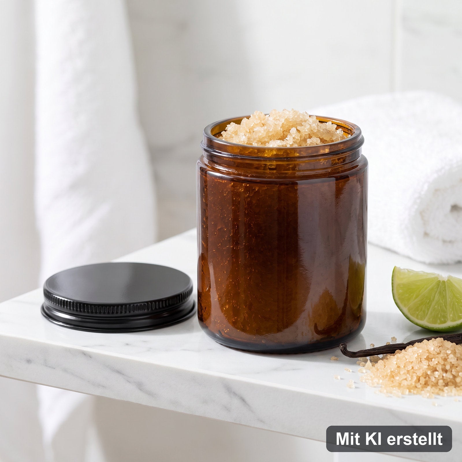 Zuckerpeeling selbst gemacht – Mit KI erstellt